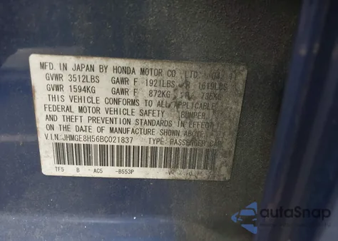 2011 Honda Fit Sport from USA, damaged, VIN JHMGE8H56BC021837